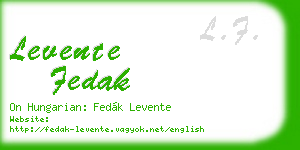 levente fedak business card