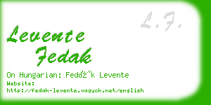 levente fedak business card